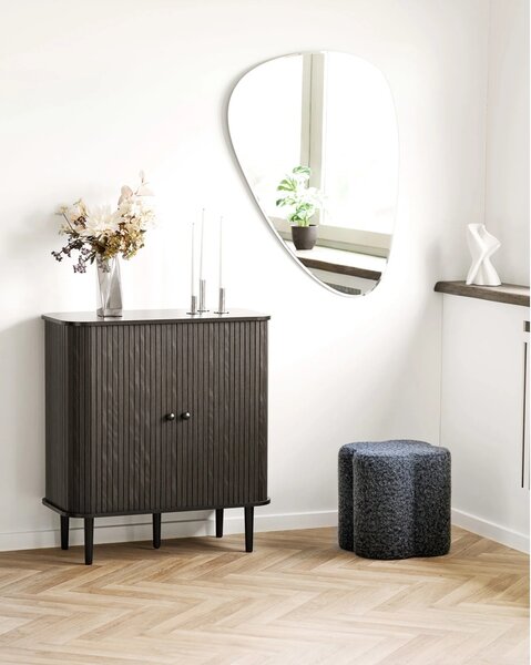 Taburet circular Durban, Albastru , 42x42x38 cm