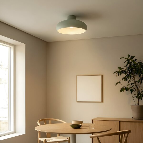 Lindby Elover plafonieră, verde deschis, Ø 45 cm, fier, reglabil, Verde, Camera de zi / sufragerie, Metal, Modern