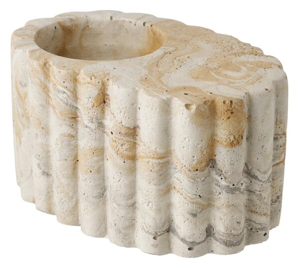 Suport pentru lumanare, Maro, 6.5x10.5x5.5 cm