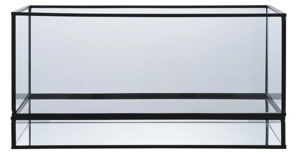 Suport pentru lumanari Hurricane, Negru, 30x12x15 cm