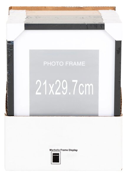 Set 7 piese Rame foto Marbella, Negru, 31x25x35 cm