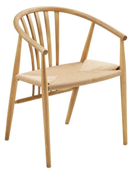 Scaun dining Agustin, Natural, 52.5x57x78 cm
