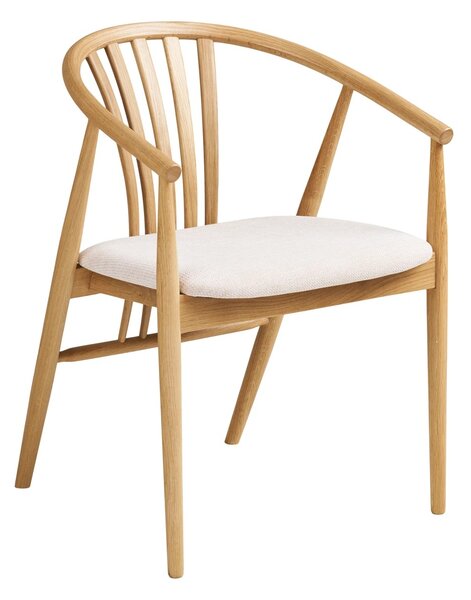Set 7 piese Masa dining si scaune Osaka, Nuc natural, 120x120x78 cm