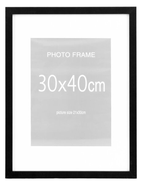 Set 5 piese Rame foto Marbella, Negru , 40x30x1.8 cm
