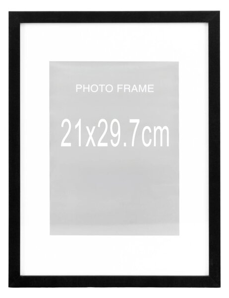 Set 5 piese Rame foto Marbella, Negru, 30x21x1.8 cm