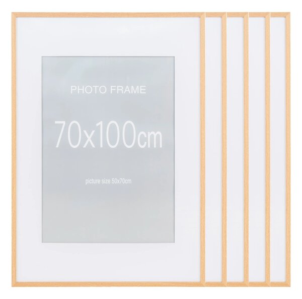 Set 5 piese Rame foto Marbella, Natural, 100x70x1.8 cm