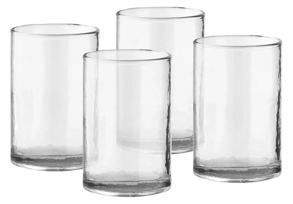Set 4 piese Pahare Nalanda, Transparent, 7x7x10 cm