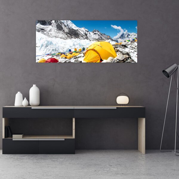 Tablou - Camping la munte (120x50 cm)