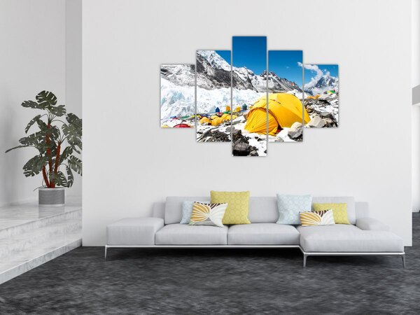 Tablou - Camping la munte (150x105 cm)