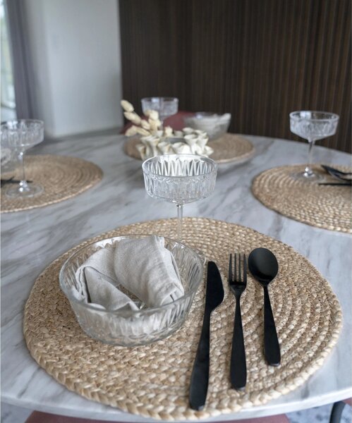 Set 4 piese Suporturi farfurie Bombay, Natural, 38x38x0.5 cm