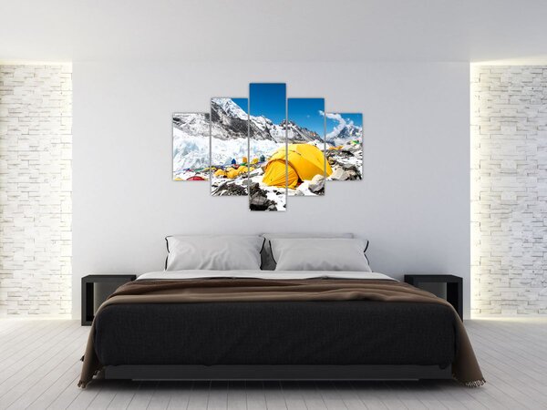 Tablou - Camping la munte (150x105 cm)