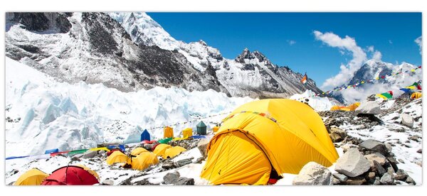 Tablou - Camping la munte (120x50 cm)