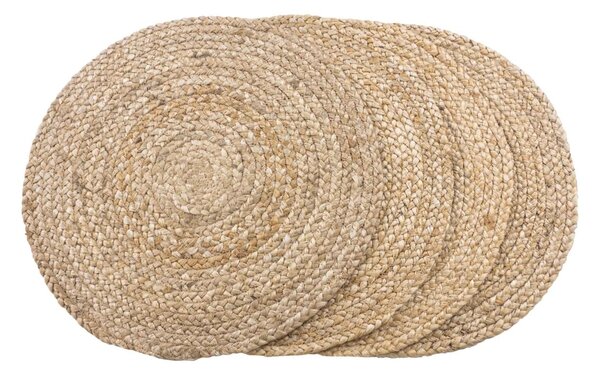 Set 4 piese Suporturi farfurie Bombay, Natural, 38x38x0.5 cm