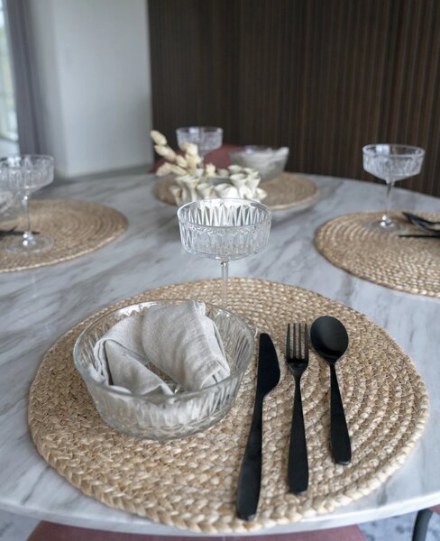 Set 4 piese Suporturi farfurie Bombay, Natural, 38x38x0.5 cm
