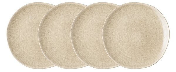 Set 4 piese Farfurii Viola, Bej, 21x21x2 cm