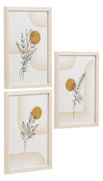 Set 3 piese Rame foto Madison, Natural , 30x21x1.5 cm