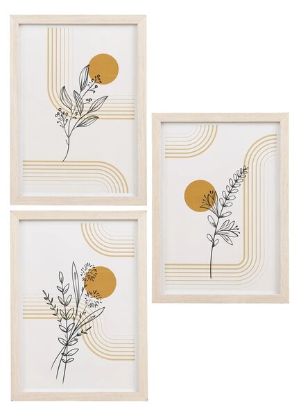 Set 3 piese Rame foto Madison, Natural , 30x21x1.5 cm