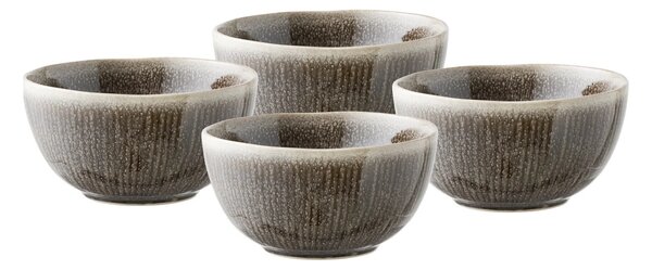 Set 4 piese Bol Viola, Gri, 14.5x14.5x7.5 cm