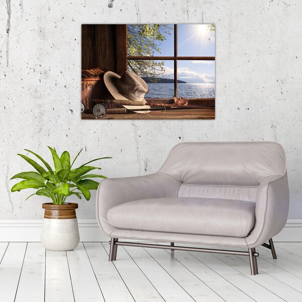 Tablou - Echipament de pescuit (70x50 cm)