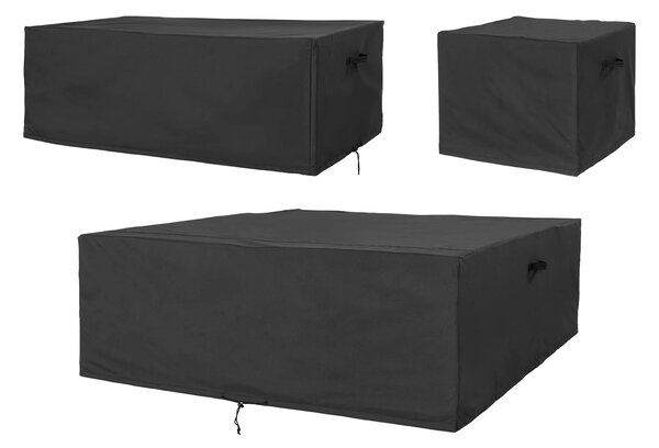 Set 3 piese Huse de protectie pentru canapea Luxury, Negru , 89x73x173 cm
