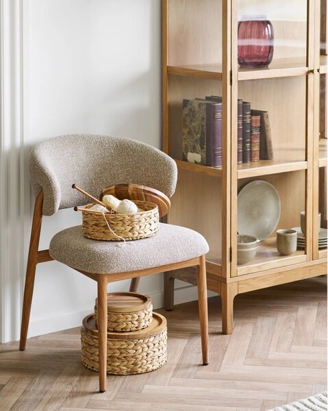 Set 3 piese Cosuri pentru depozitare Botofte, Natural, 30x30x15 cm