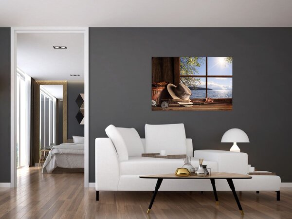 Tablou - Echipament de pescuit (90x60 cm)