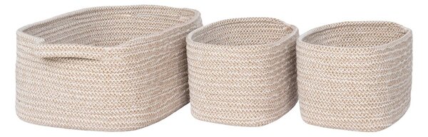 Set 3 piese Cosuri Teixo, Bej, 33x23x13 cm
