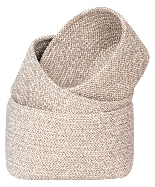 Set 3 piese Cosuri decorative Cadima, Bej, 23x18x13 cm