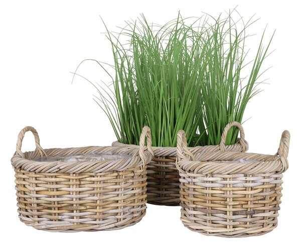Set 3 piese Cosuri depozitare Kuta, Natura, 50x50x28 cm