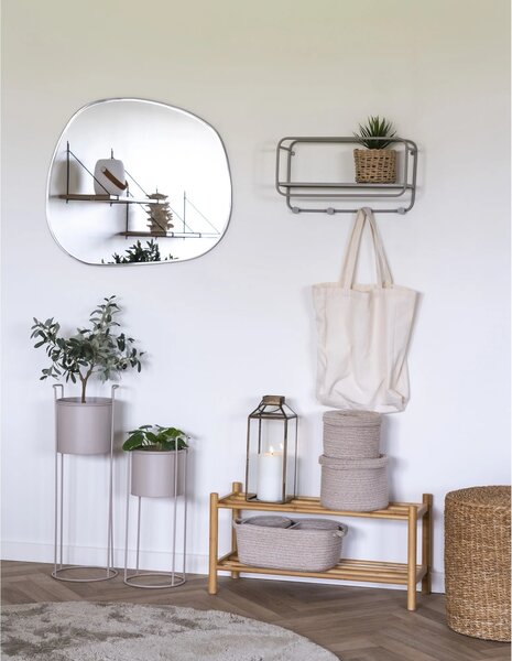 Set 2 piese Cosuri decorative Sebal, Bej, 18x18x14 cm
