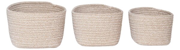 Set 3 piese Cosuri decorative Cadima, Bej, 23x18x13 cm