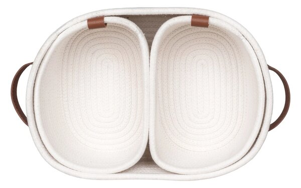 Set 3 piese Cosuri Jarana, Alb, 35x22x13 cm