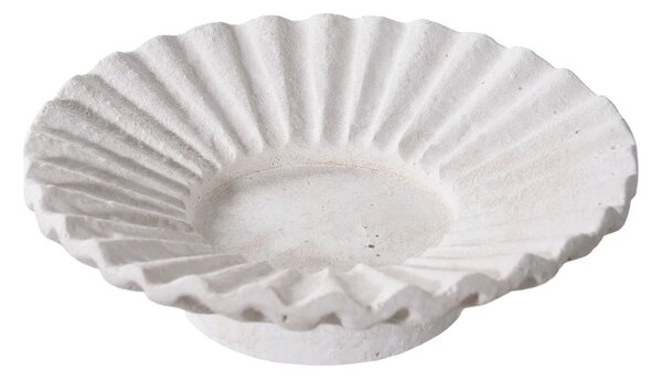 Set 2 piese Suporturi pentru lumanari, Alb, 21.5x21.5x7.3 cm