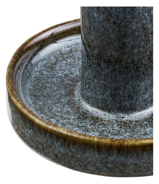 Set 2 piese Suporturi pentru lumanari, Albastru, 9.5x9.5x11 cm