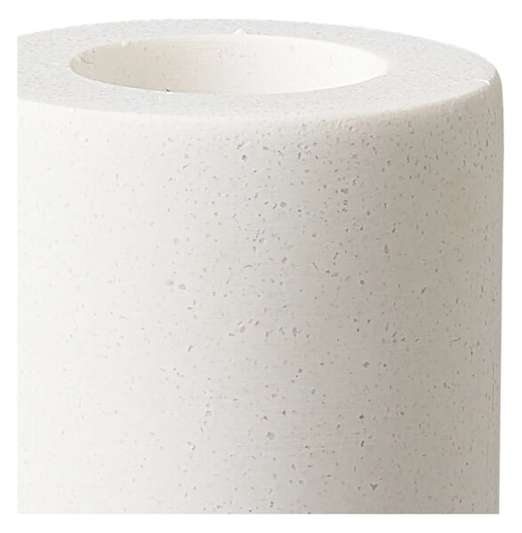 Set 2 piese Suporturi pentru lumanari, Alb, 5.7x5.7x14.5 cm