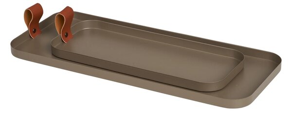Set 2 piese Tava decorativa, Maro, 39.5x16.5x1.5 cm