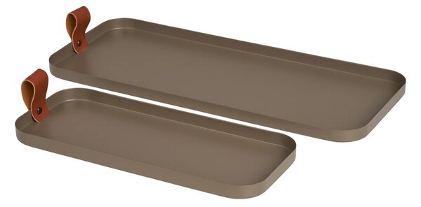 Set 2 piese Tava decorativa, Maro, 39.5x16.5x1.5 cm