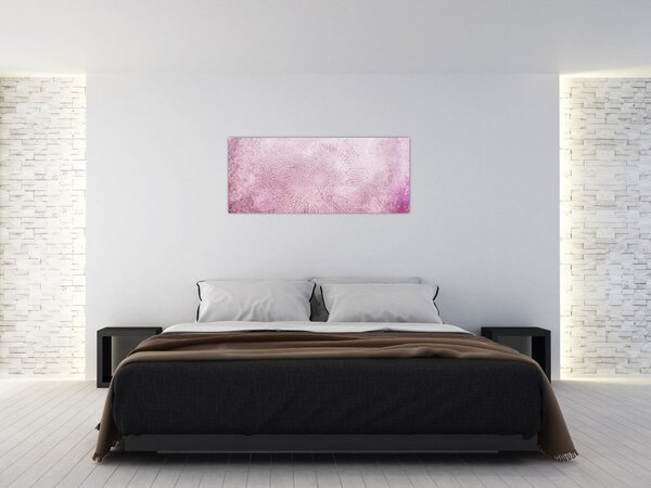 Tablou - Mandala pe zid roz (120x50 cm)