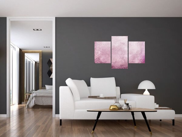 Tablou - Mandala pe zid roz (90x60 cm)