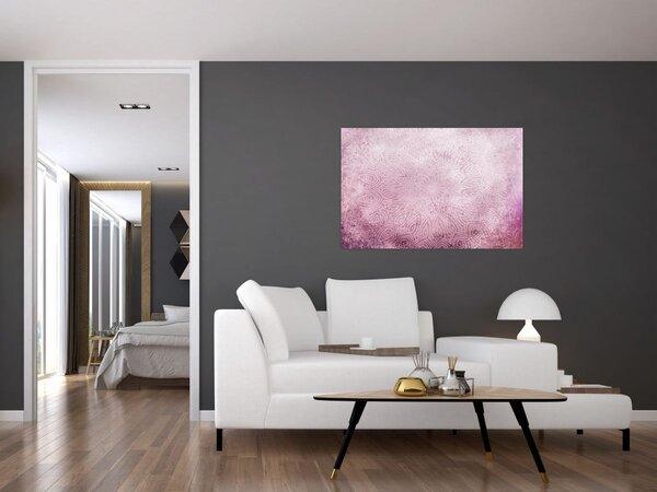 Tablou - Mandala pe zid roz (90x60 cm)