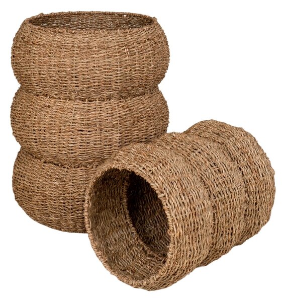Set 2 piese Cosuri Sarbas, Natural, 35x35x45 cm