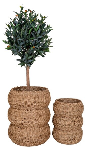Set 2 piese Cosuri Sarbas, Natural, 35x35x45 cm