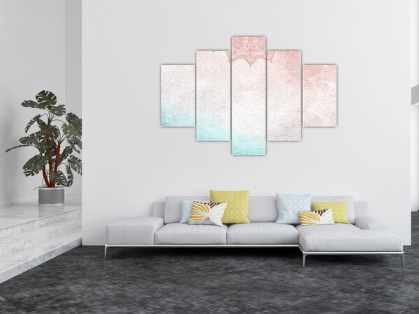 Tablou - Mandala pe zid 2 (150x105 cm)