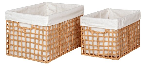 Set 2 piese Cosuri decorative Bustelo, Natural, 35x25x22 cm