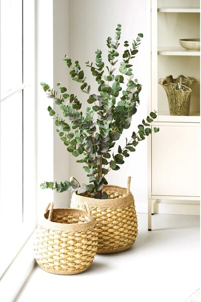 Set 2 piese Cosuri decorative Strahan, Natural, 38.5x38.5x30 cm