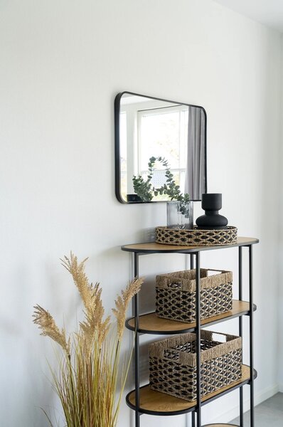 Set 2 piese Cosuri decorative Salar, Negru, 40x25x21 cm