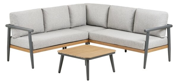 Set 2 piese Coltar lounge Comillas, Gri, 73x69x200 cm