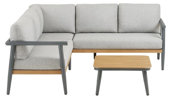 Set 2 piese Coltar lounge Comillas, Gri, 73x69x200 cm