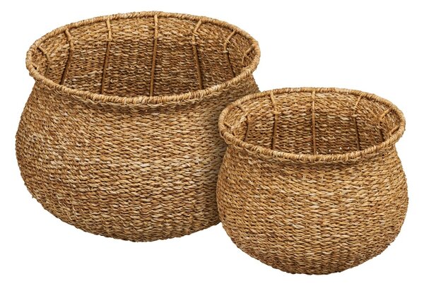 Set 2 piese Cosuri de rachita Eden, Natural, 46x46x30 cm