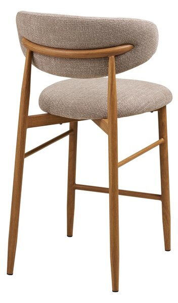 Scaun inalt pentru insula de bucatarie Levanto, Bej, 55x52x95 cm